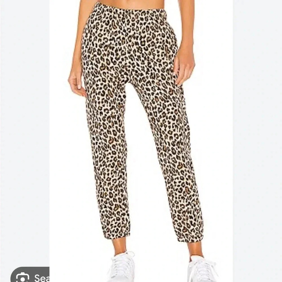 VELVET GRAHAM & SPENCER NEW Bristol Leopard Print Joggers Fleece Sweatpants S - Picture 1 of 10